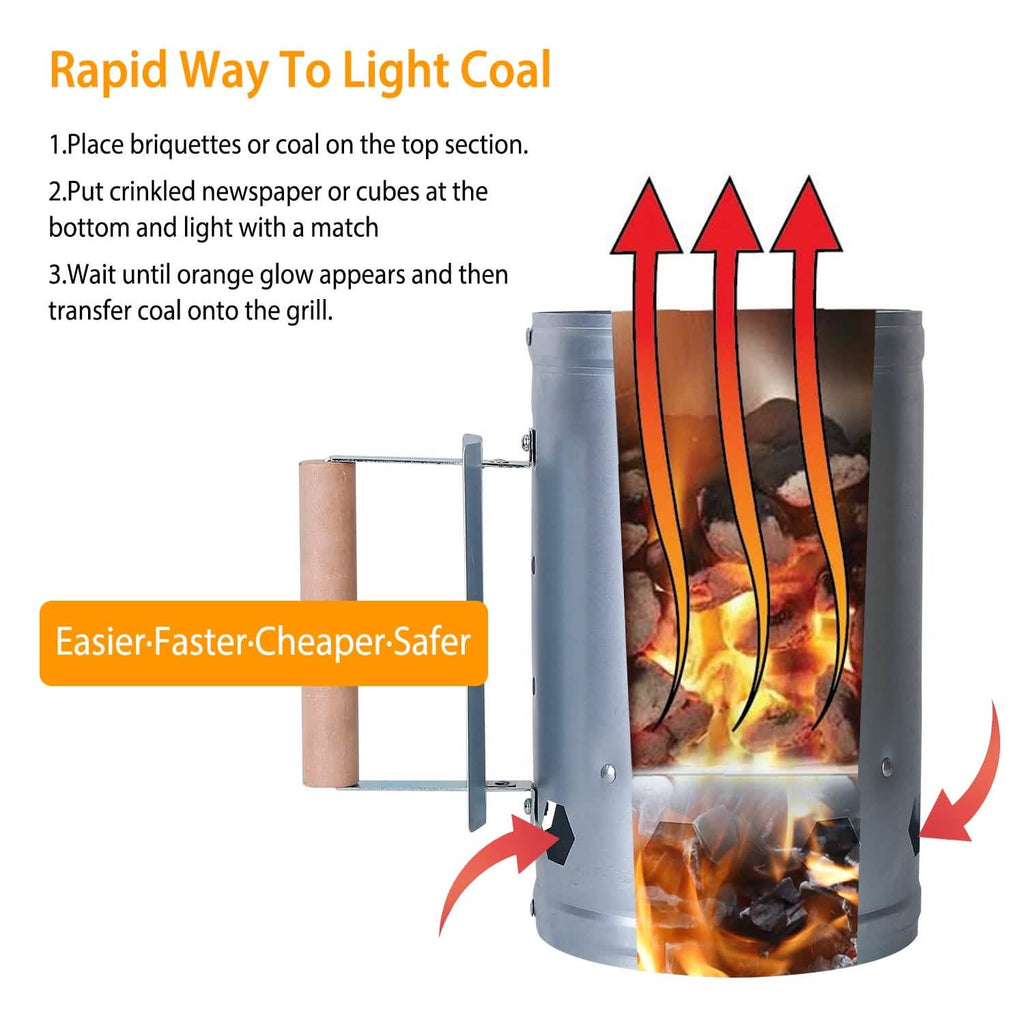 BBQ Charcoal Chimney Can Grill Lighter