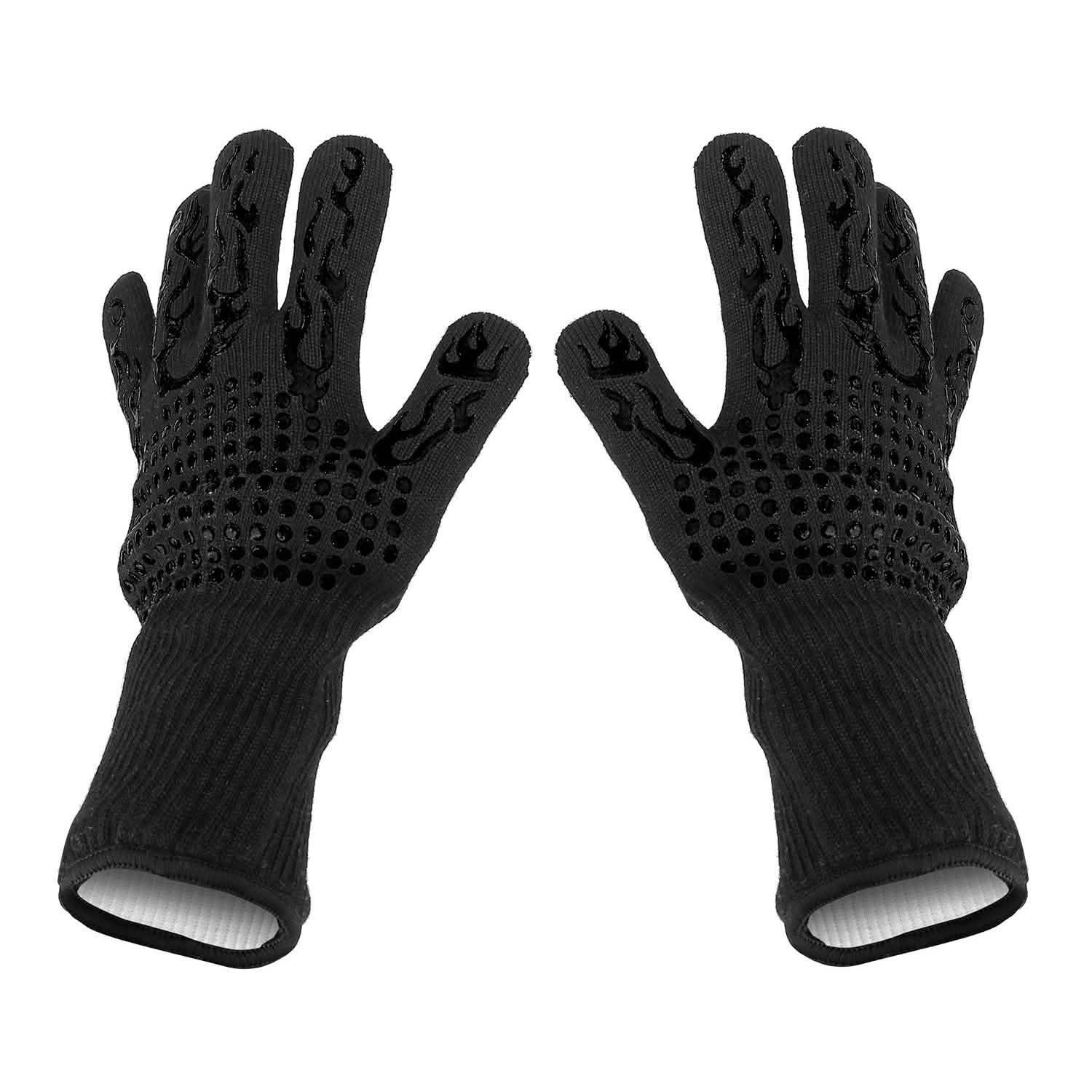 Gants de BBQ Résistants à la Chaleur 800°C Gants de Grill Antidérapants