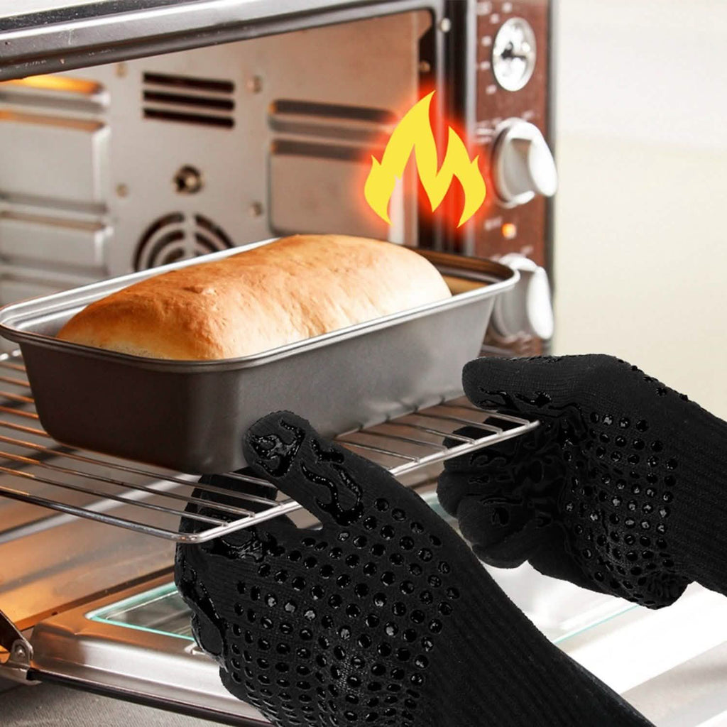 Gants de BBQ Résistants à la Chaleur 800°C Gants de Grill Antidérapants