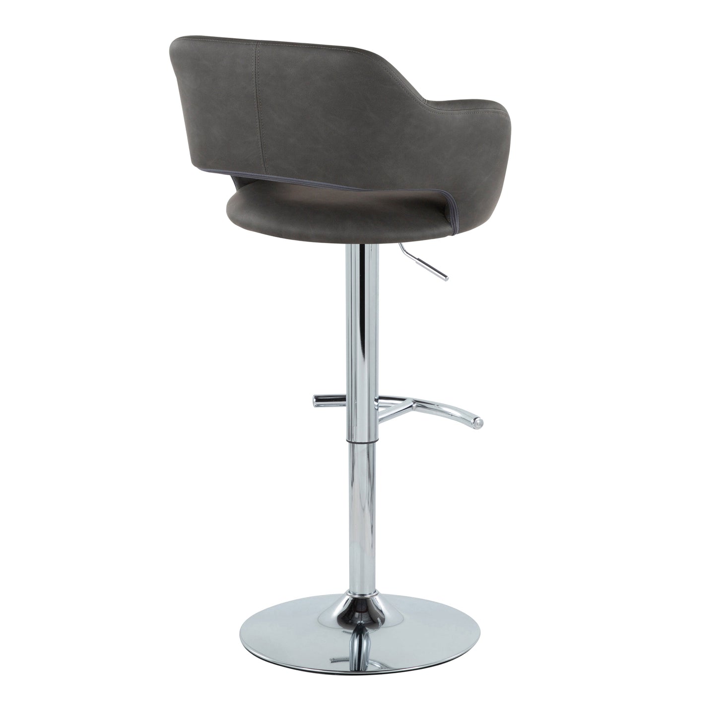 Contemporary Adjustable Barstool with Swivel