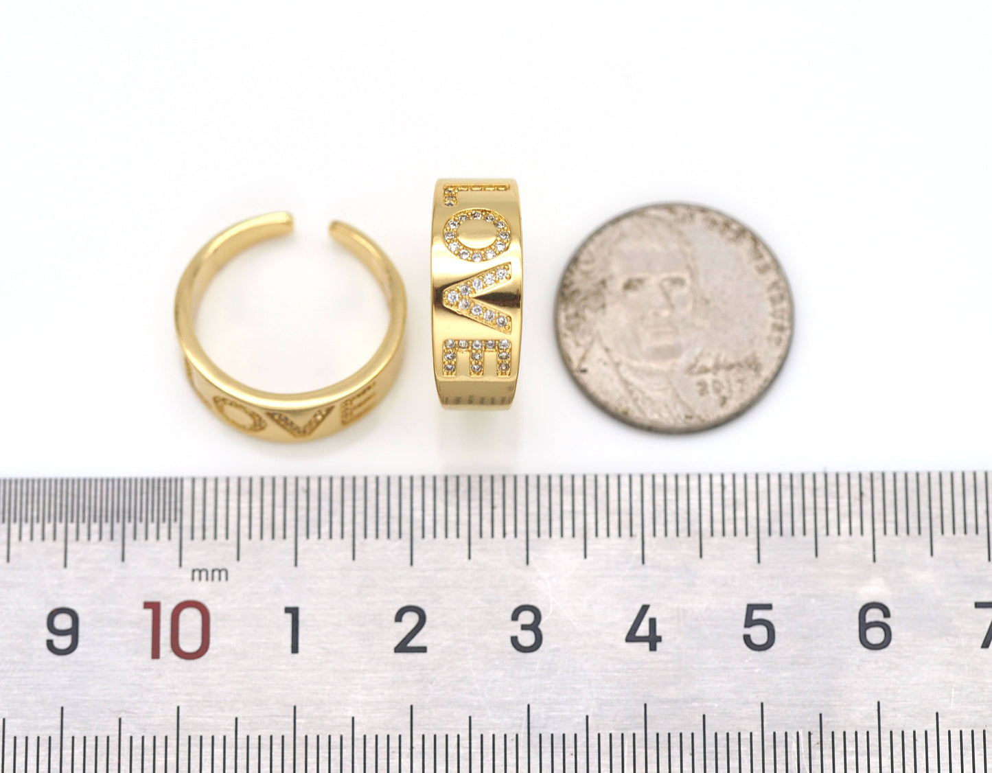 Gold Love Band Ring, SKU#LK574