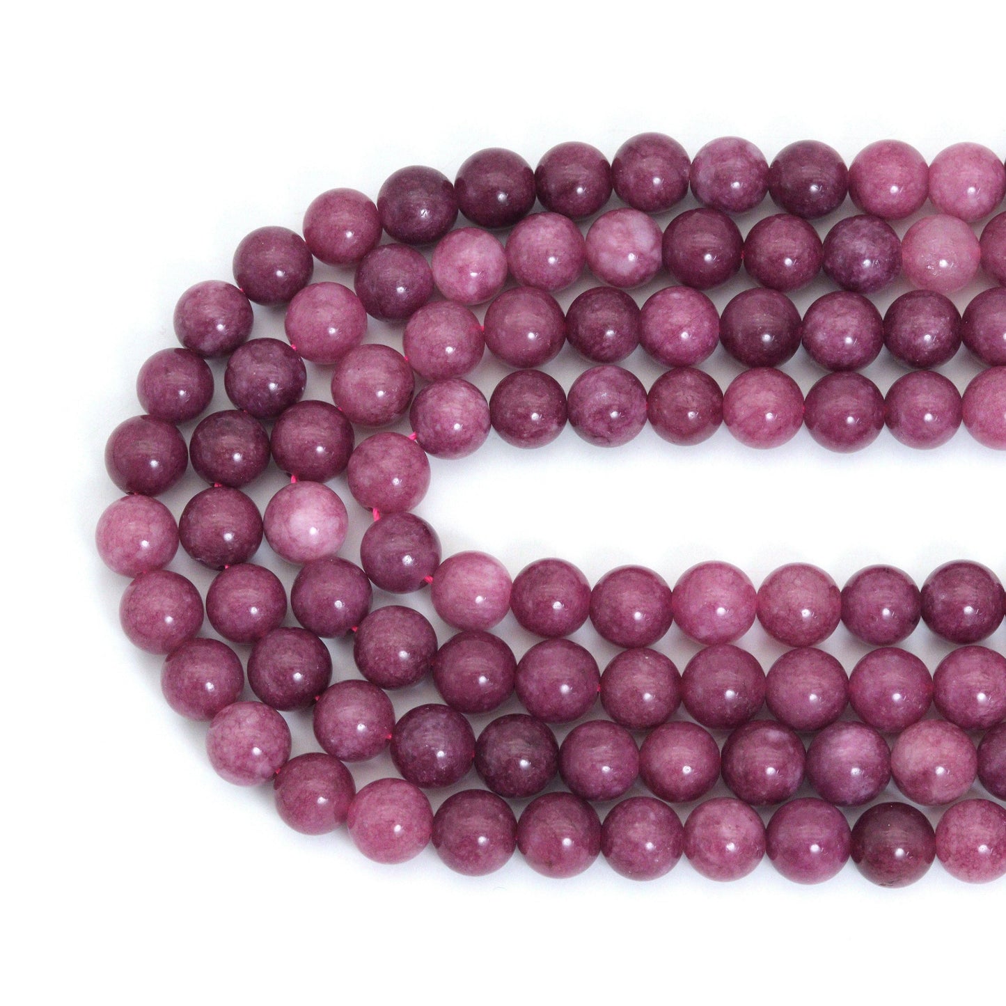 Dark Red Jade Round Smooth Beads, Sku#U2228