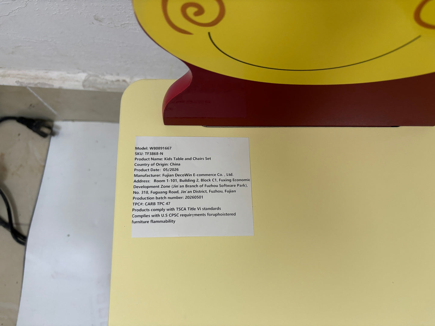 Kids Table and 2 Chairs Set (Lion & Monkey)