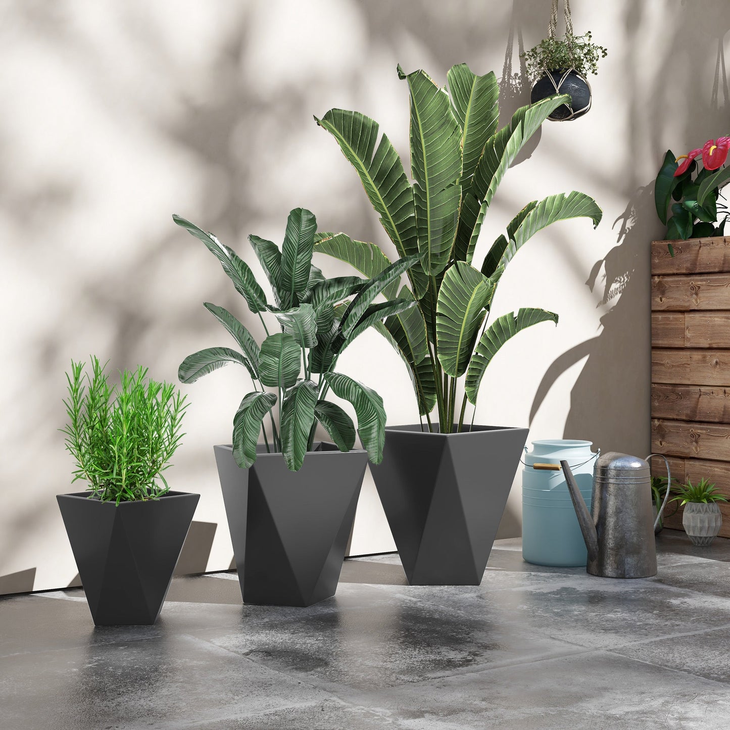 Outsunny Set of 3 Tall Planters