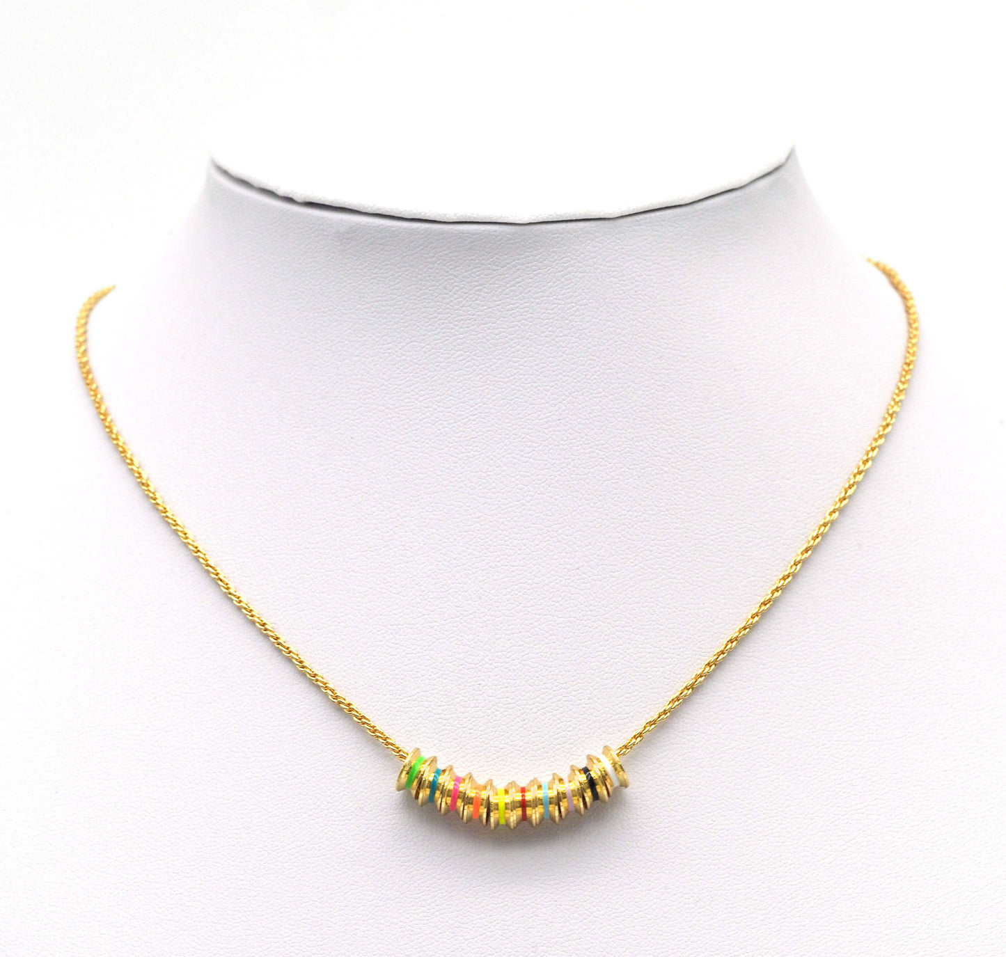 Large Hole Enamel Round Spacer Beads, Sku#LK647