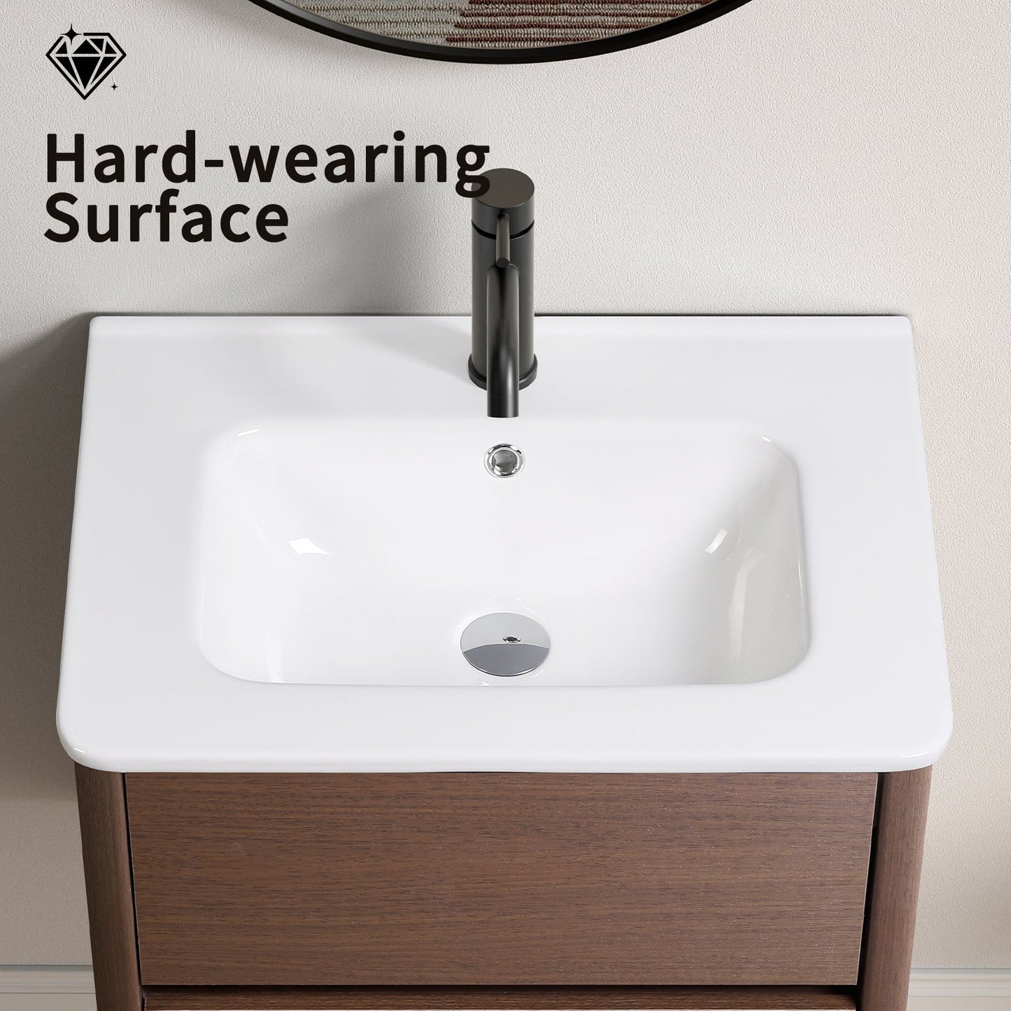 Glossy Ceramic Bathroom Vessel Sink