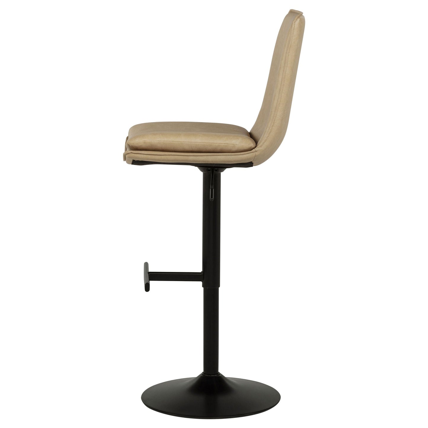 Eldridge Faux Leather Upholstered Adjustable Bar Stool Coffee Tan