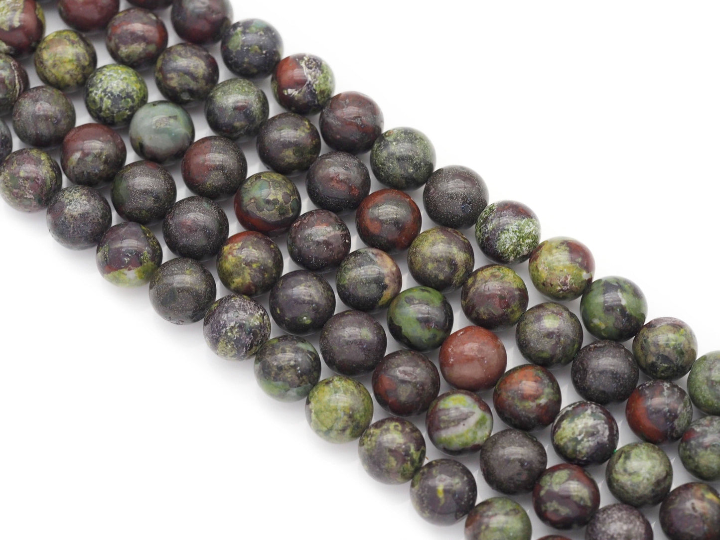 Genuine Dragon Blood Stone Round Smooth Beads, Sku#1426