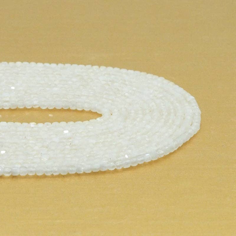 Genuine Blue Moonstone Faceted Cube Beads, 2.5mm, Sku#U1536