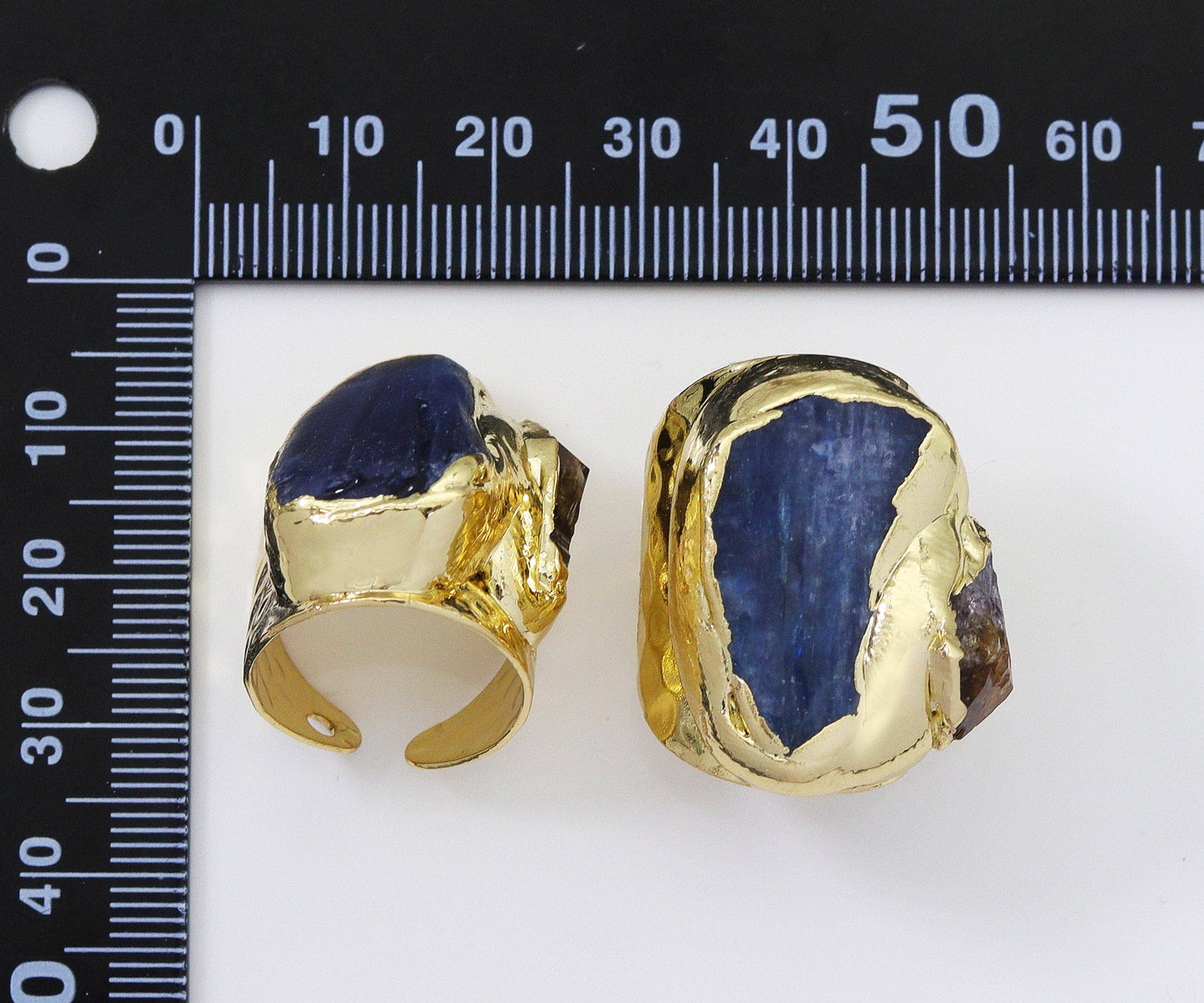 Gold Kyanite with Citrine Adjustable Ring, Sku#YT31