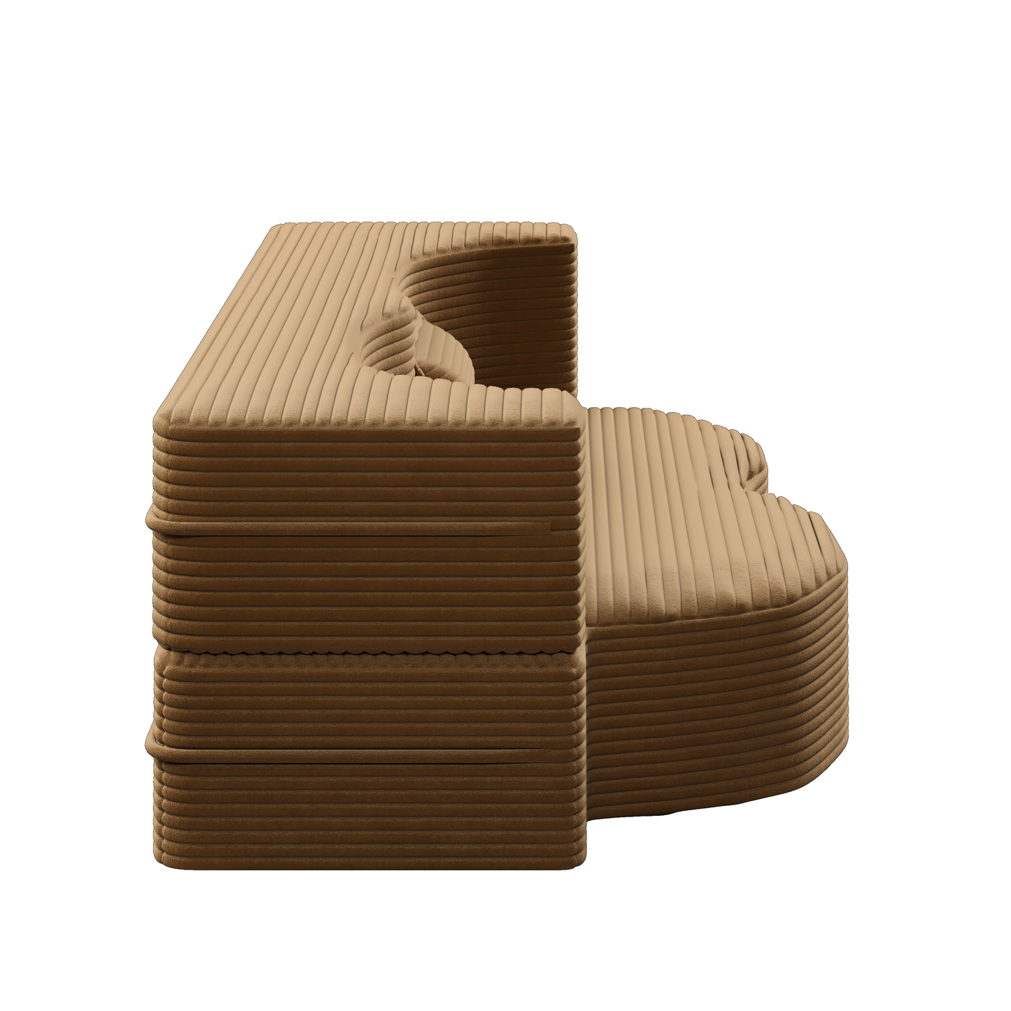 Modern Floor Sofa with 2 Pillows