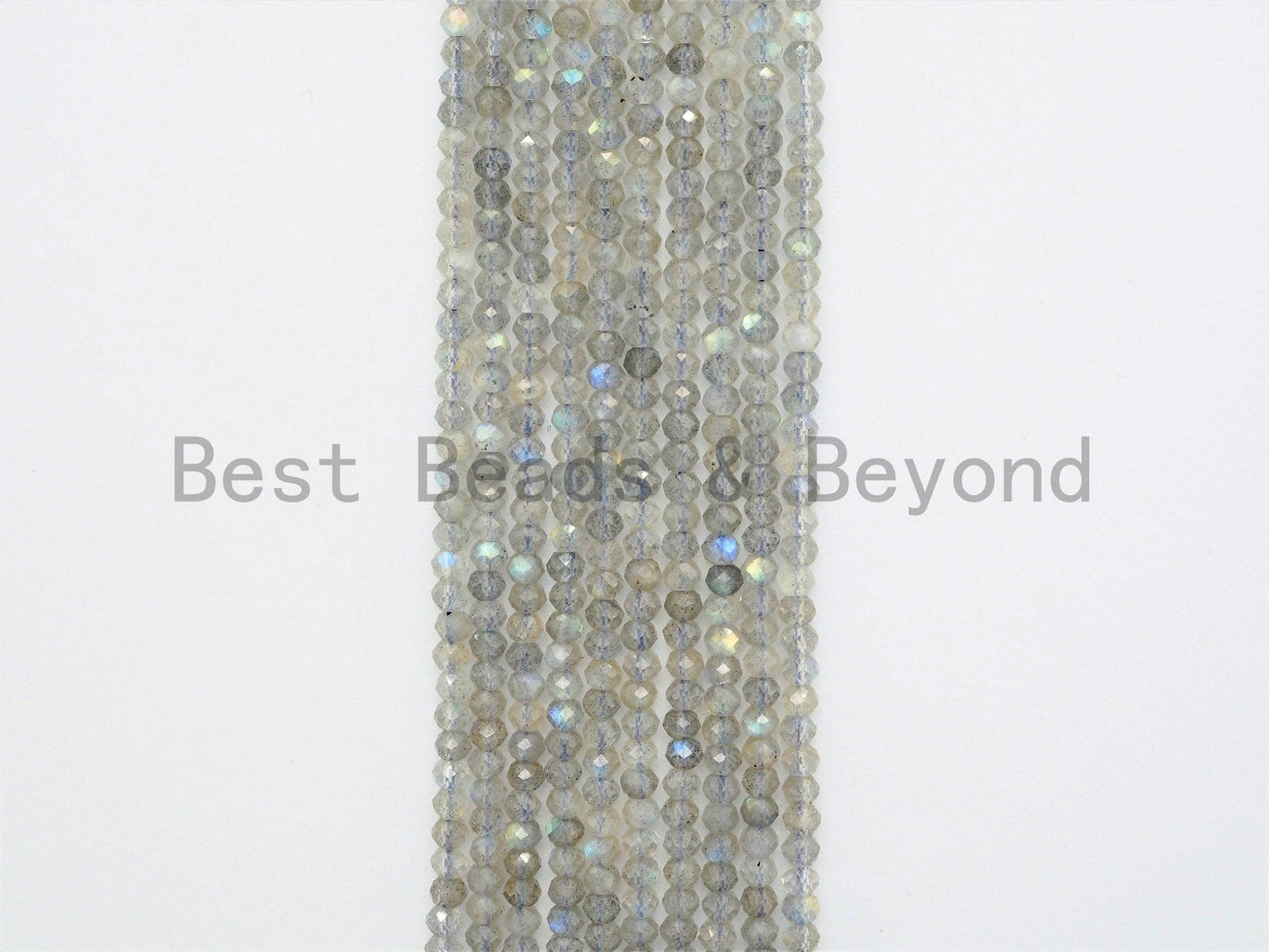 High Quality Natural Labradorite Rondelle/Round Faceted beads,2x3mm/4mm/5mm Sparkle Gemstone Beads, Tiny beads, 15.5inch strand, SKU#U370