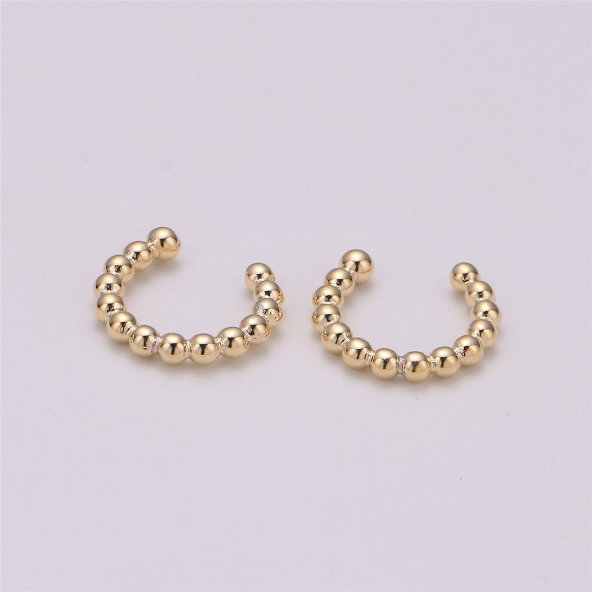 Beaded Ear Cuff, No Piercing Ear Cuff, Minimalist Ear Wrap, Gold Filled Cuff Earring, Huggie Earring fake helix piercing • cartilage cuff K-113