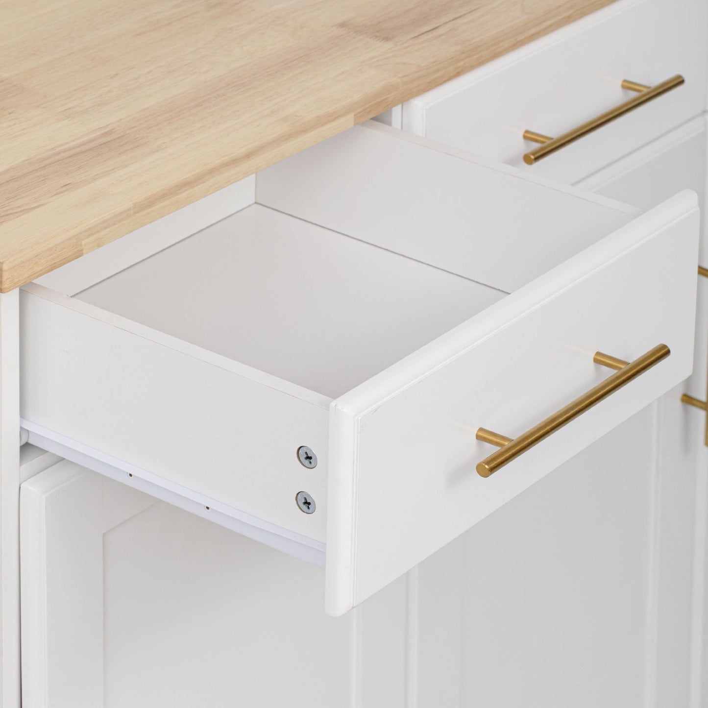 K&K 59.3" Kitchen Island with Storage
