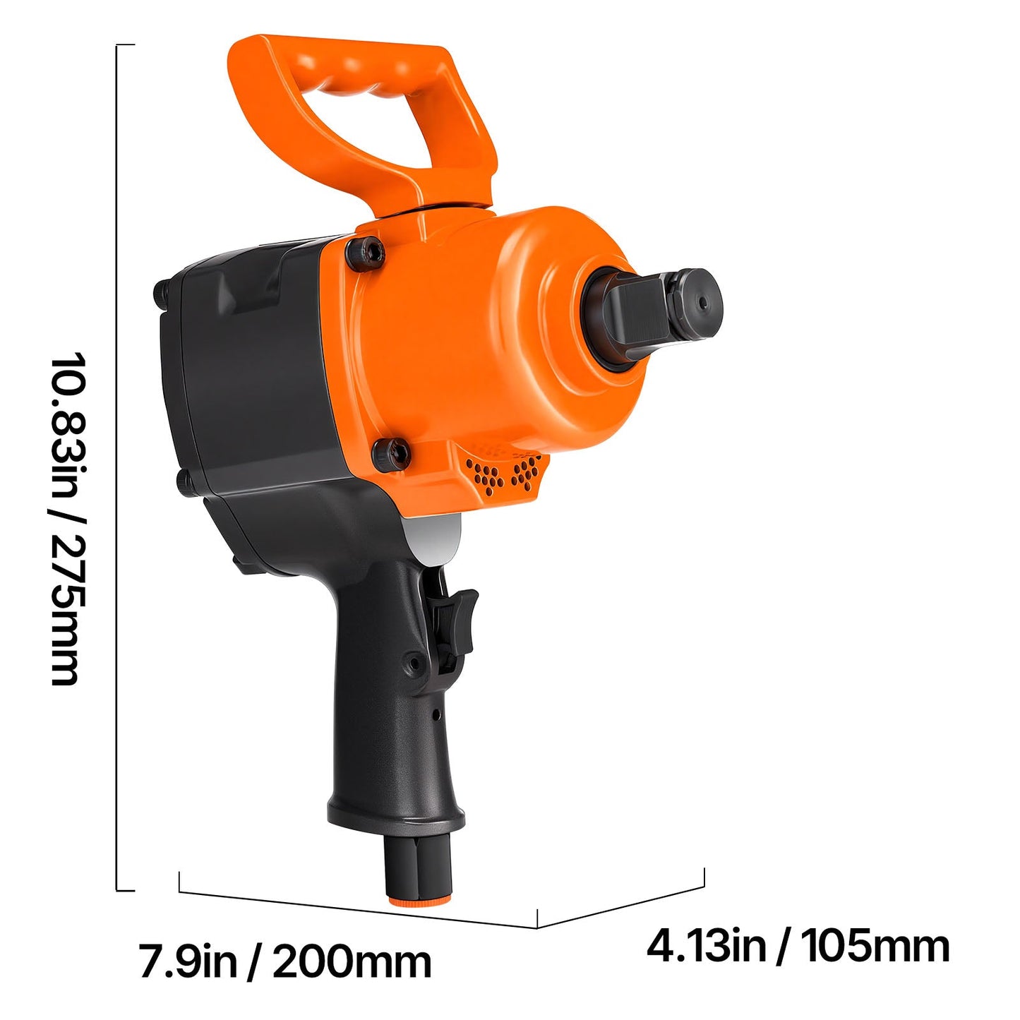1 Inch Air Impact Wrench, Up to 1200 ft-lbs Nut-Busting Torque