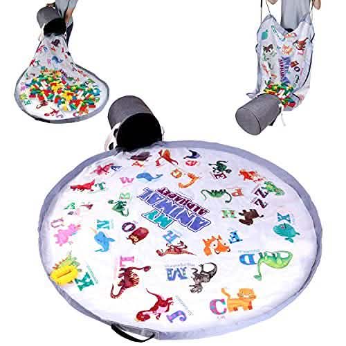BebiQ Toy Organizers and Storage Baskets with Large Baby Play Mat