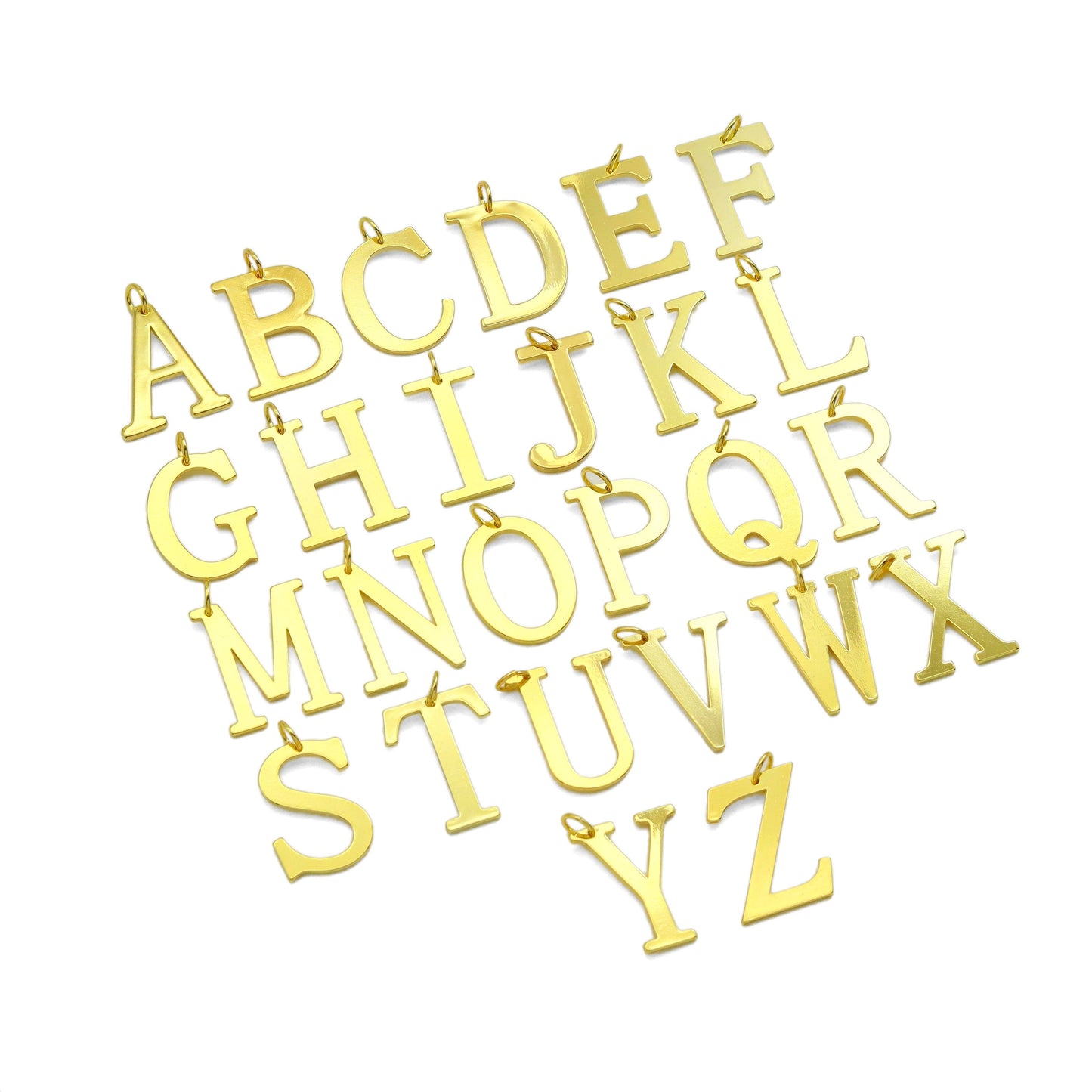 Large Plain Initial Alphabet Letter Charm, SKU#A219