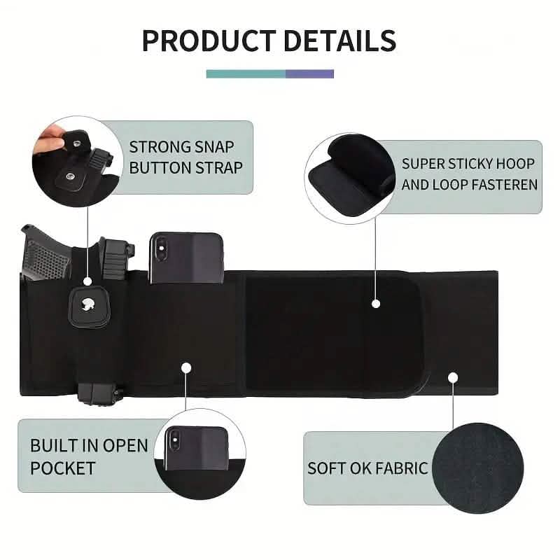 Holster de taille ventrale pour hommes et femmes