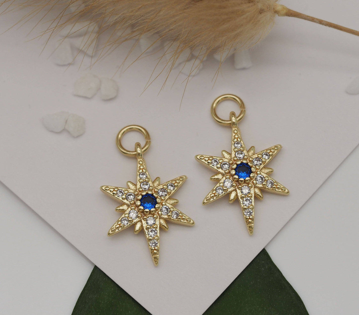 CZ North Star Charm, Sku#LX42