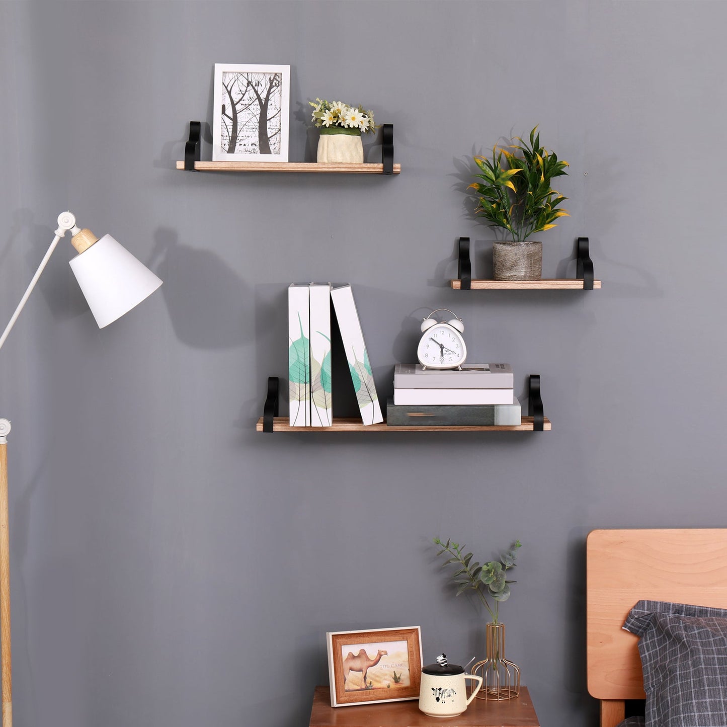 Floating Shelves, Long Wall Shelves Set of 3