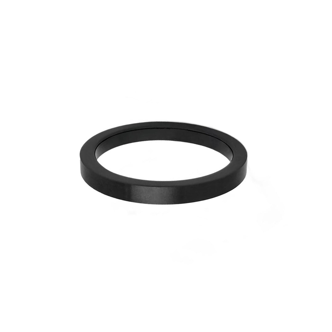 RG105B B.Tiff Plain Black Ceramic Ring [Thin Band]