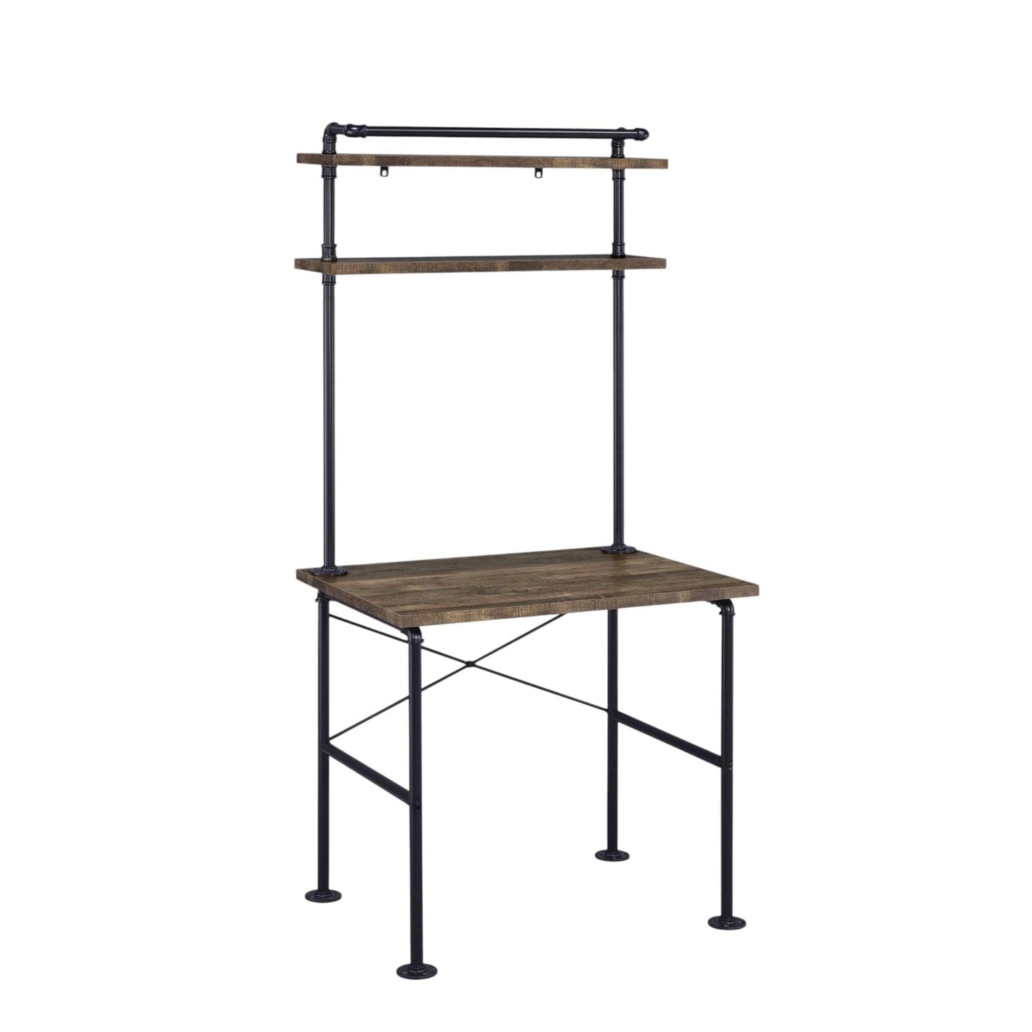 Ensata - Rustic Writing Desk - Black / Oak
