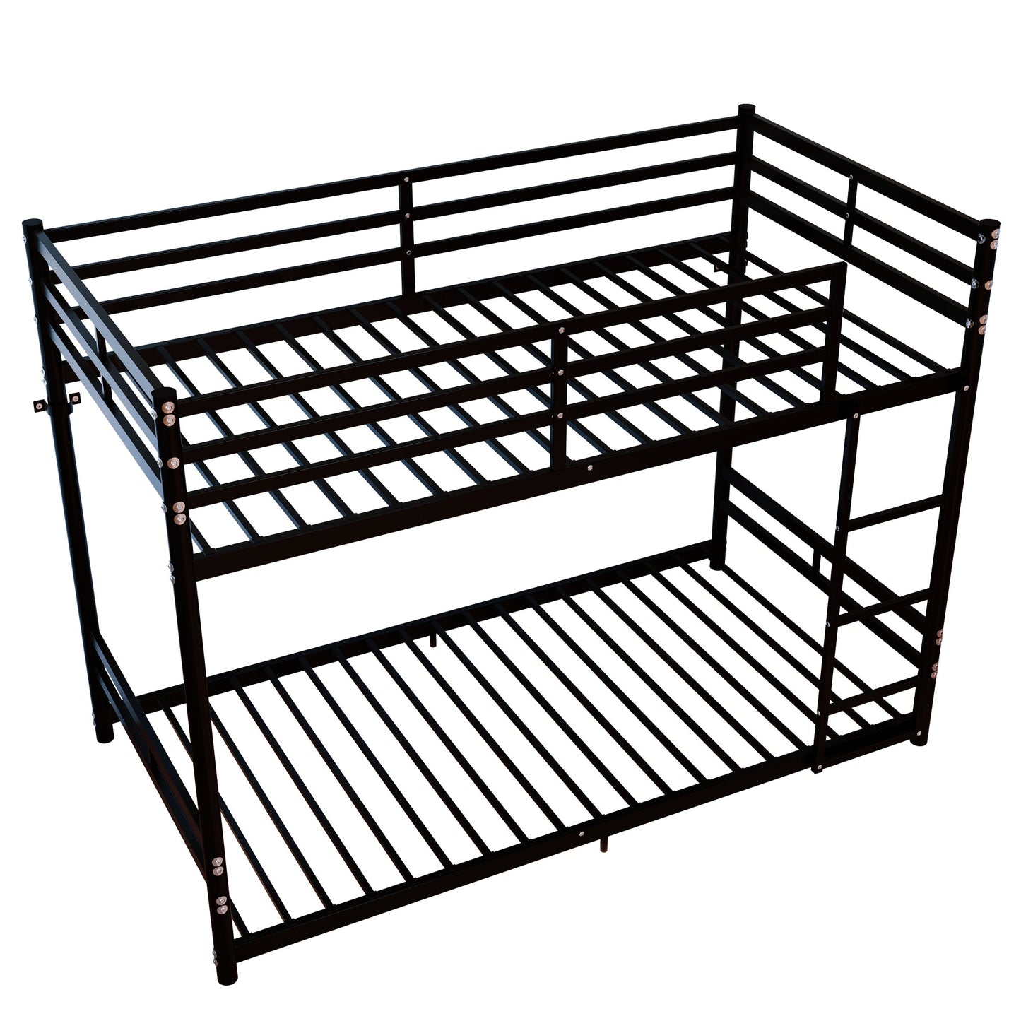 Bunk Bed with Ladder and High Guardrail