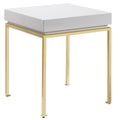 Bianca Nightstand Side Table Square Frame High Sheen Lacquer