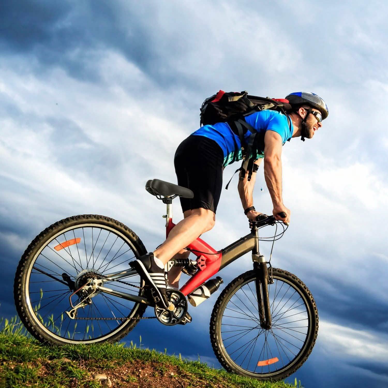 Selle de vélo rembourrée en cuir creux résistant à l'usure