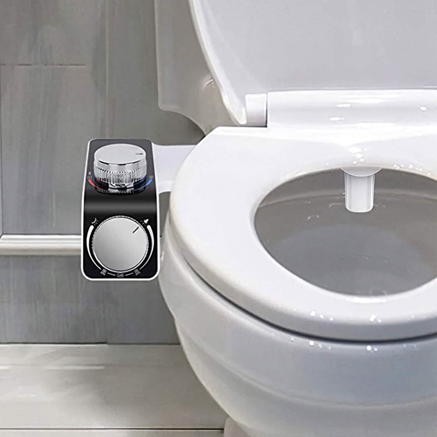 Accessoire Bidet Non Électrique Pulvérisateur d'Eau Douce avec Double Buse Autonettoyante