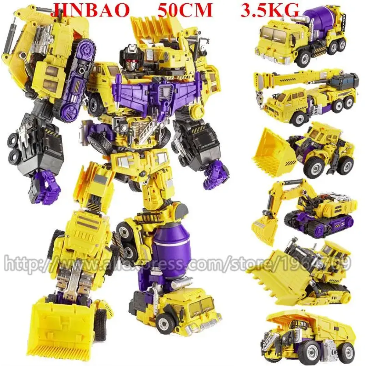 Jinbao 5-in-1 Big Transformation Predaking Anime Robot Action Figure