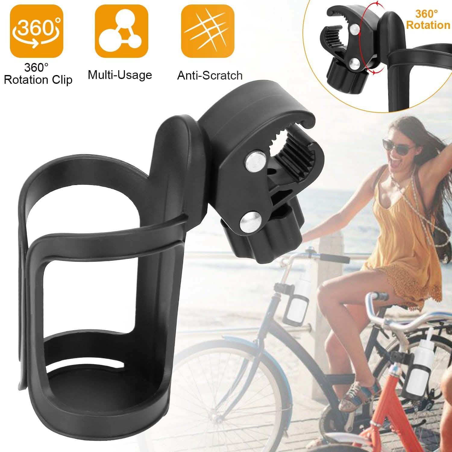 Bike Water Bottle Holder 360° Rotating Drink Cup Cage