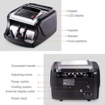 Bill Counter, UV/MG/IR Detection, Counterfeit Bill Detection - MMC01