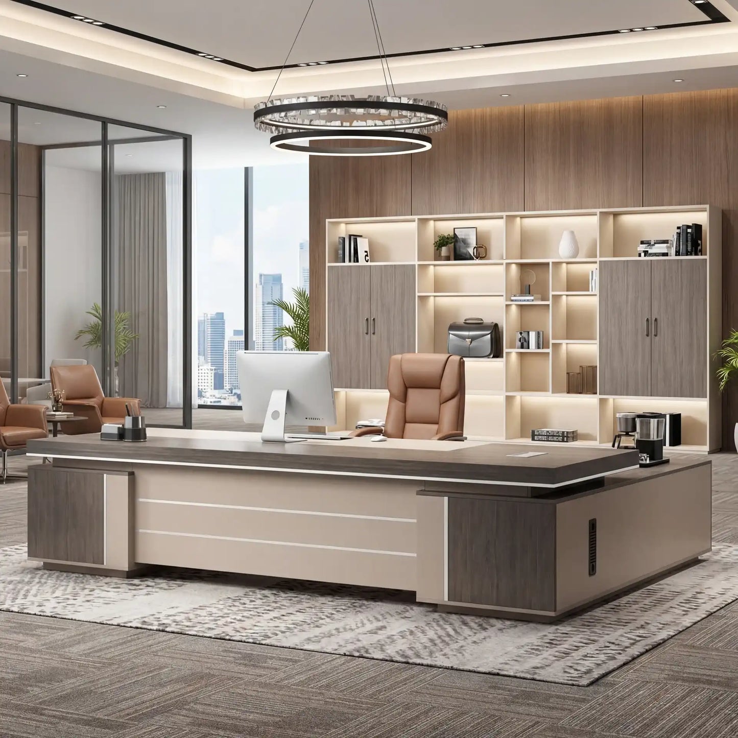 August · Modern Executive L-Shaped Desk