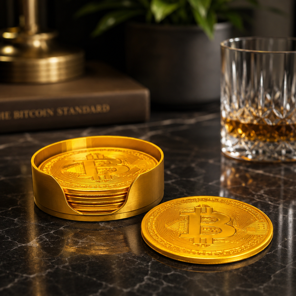 Bitcoin Coasters Set