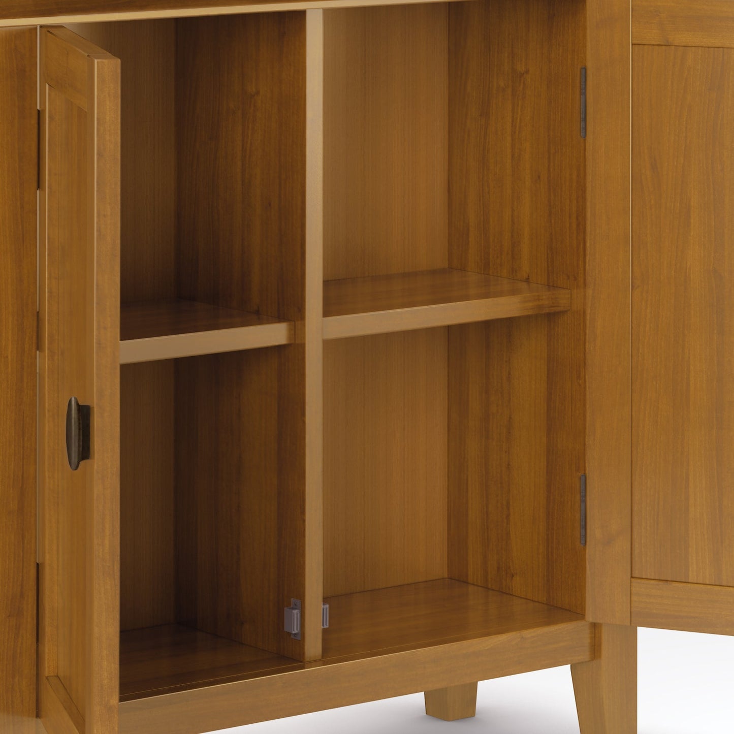 Redmond 32-Inch Wide Solid Wood Low Storage Cabinet in Light Golden