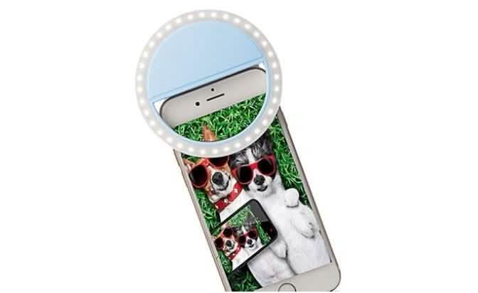 Bright Ring Rechargeable LED Selfie Light for All Phone Models
