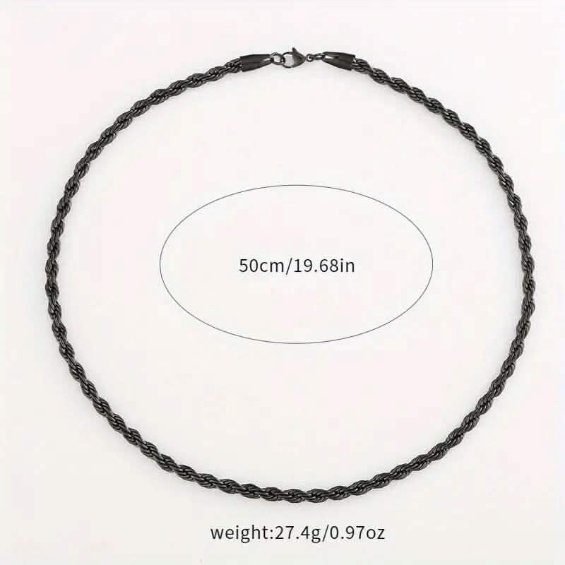 Black Chain Style Titanium Steel Fashion Necklace for Men