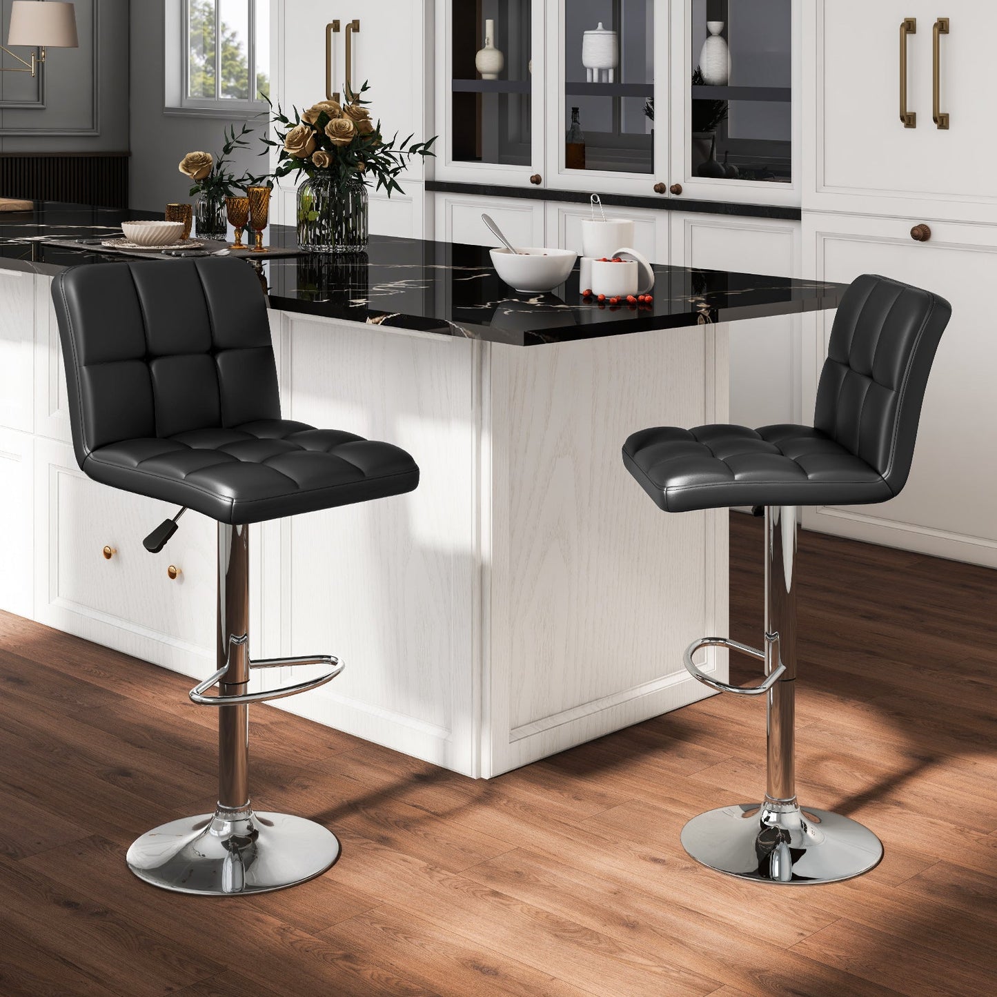 Set of 2 Square Swivel Adjustable