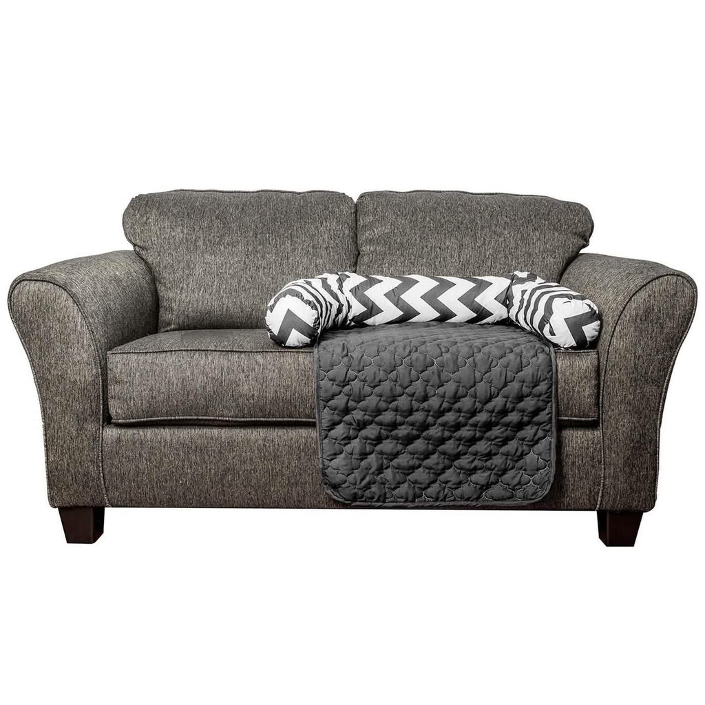 Housse de protection réversible matelassée à motif chevron pour chaise et animaux – Tailles variées