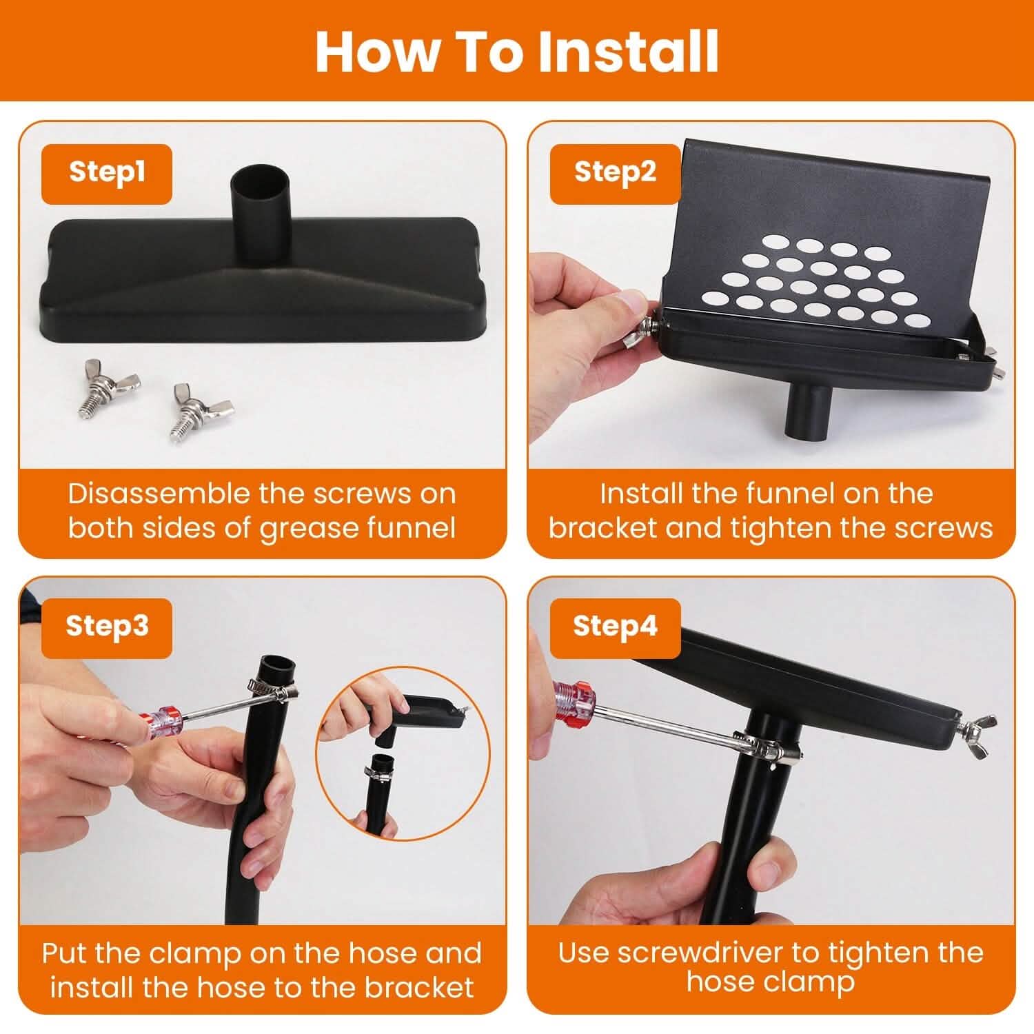 Blackstone Griddle Grease Catcher with  Heat Resistant Hose Stainless Steel