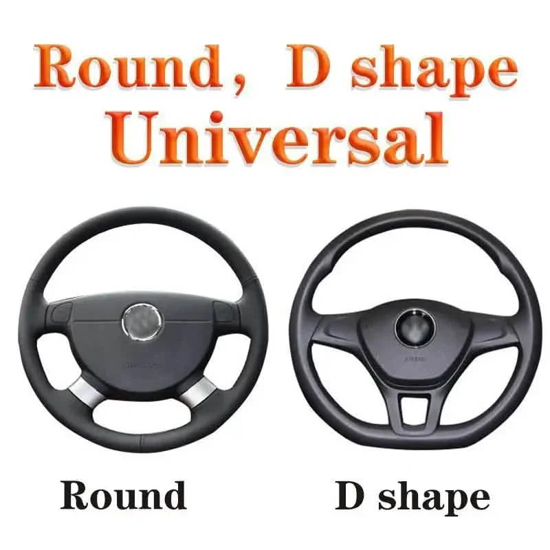 Bling Soft Leather Car Steering Wheel Cover Non-Slip Heat And Cold Protector