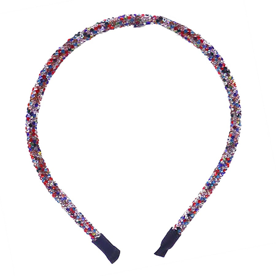 Bling Stone Accented Crystal Studded Shimmer Headband