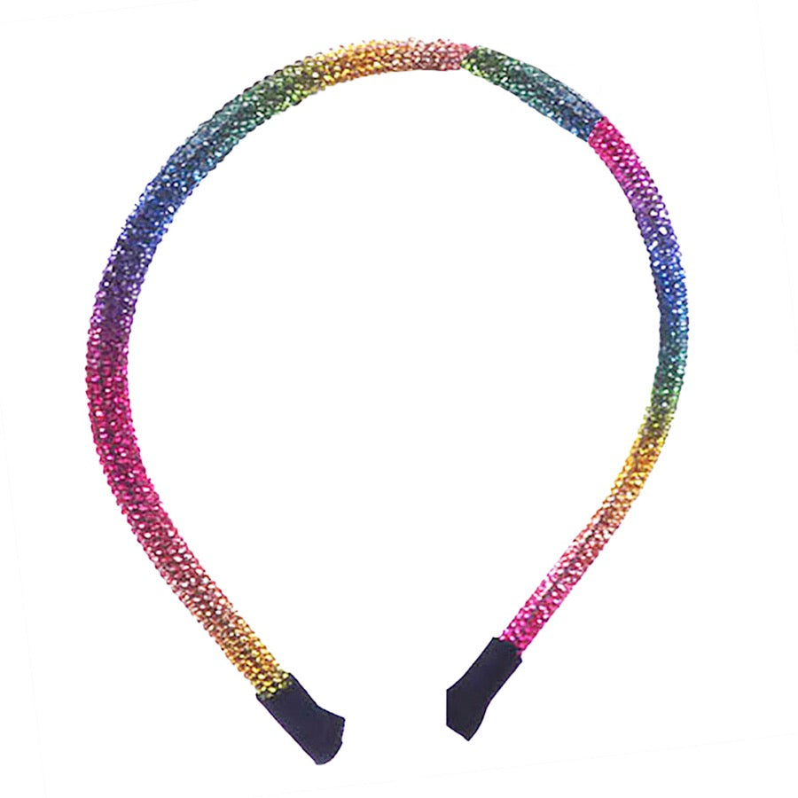 Bling Stone Accented Crystal Studded Shimmer Headband