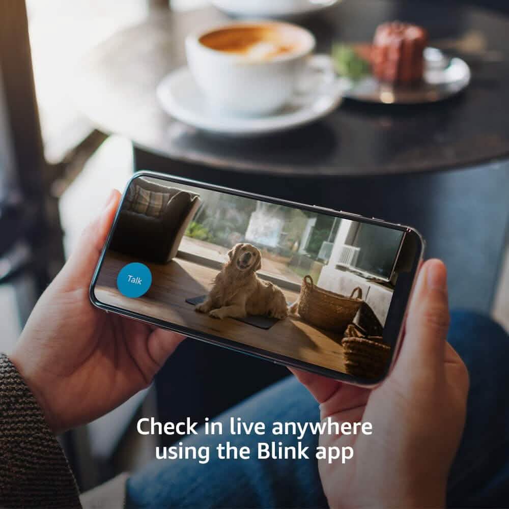 Caméra de surveillance intelligente miniature Blink Mini compacte avec fil (reconditionnée)