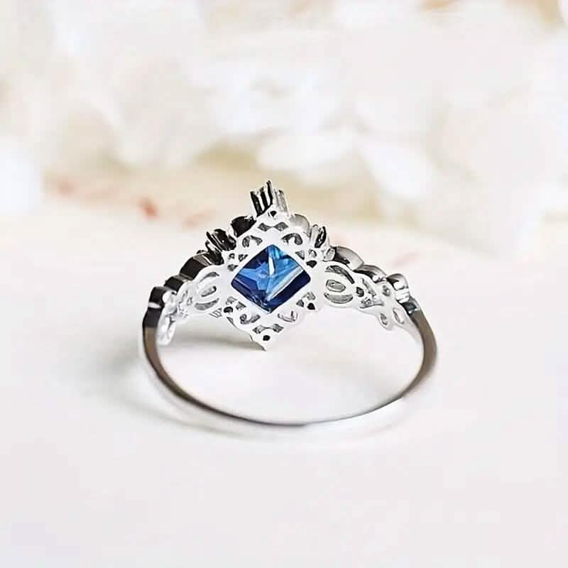 Blue Bead Decor Ring