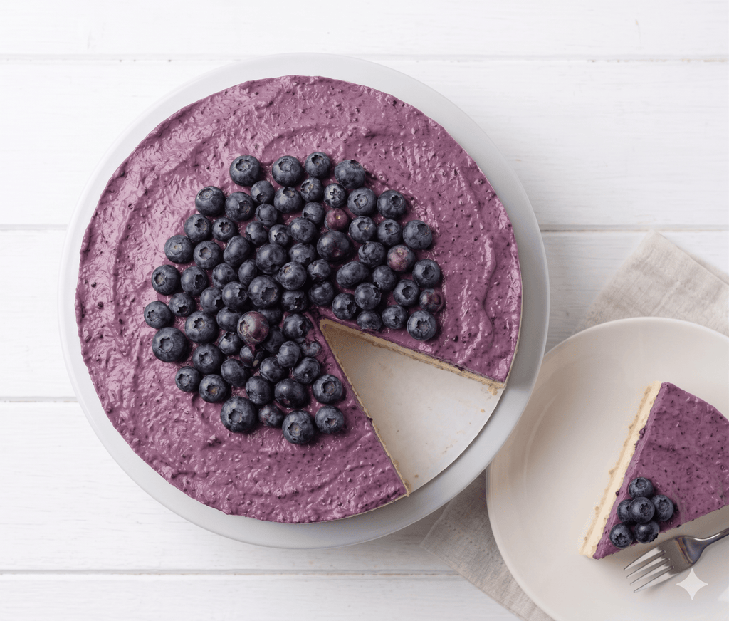 Andy Anand Sugar-Free Blueberry Lemon Mousse Cake, 2.6 lb – Keto & Diabetic-Friendly, Tangy Lemon Ganache, No Preservatives, Birthday Gift