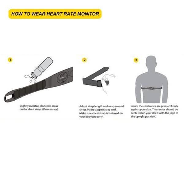 Ceinture pectorale sans fil de sport avec cardiofréquencemètre Bluetooth 4.0
