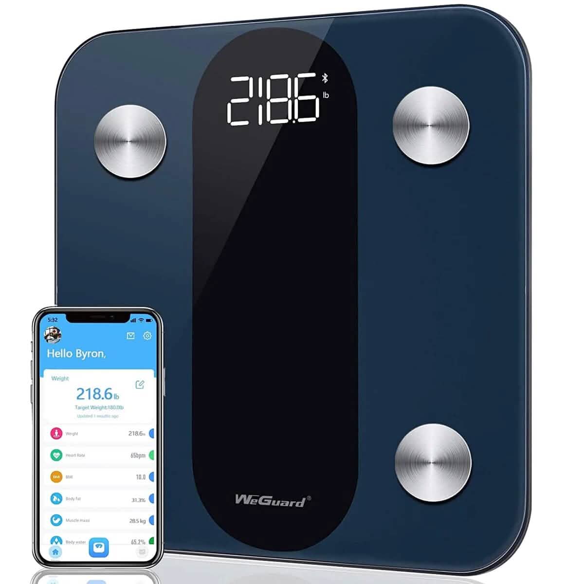 Bluetooth Digital Bathroom Scale with Heart Rate Tracking High-precision BMI Smart Scale