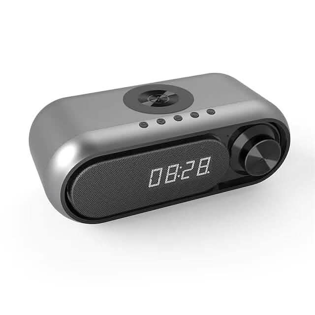 Chargeur sans fil avec réveil et enceinte Bluetooth
